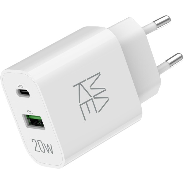 Фото - Мережевий зарядний пристрій MAKE 20W PD + QC3.0 White (MCW-2021WH)