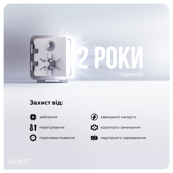 Фото - Сетевое зарядное устройство MAKE 20W GaN PD + QC3.0 White (MCW-2022GWH)