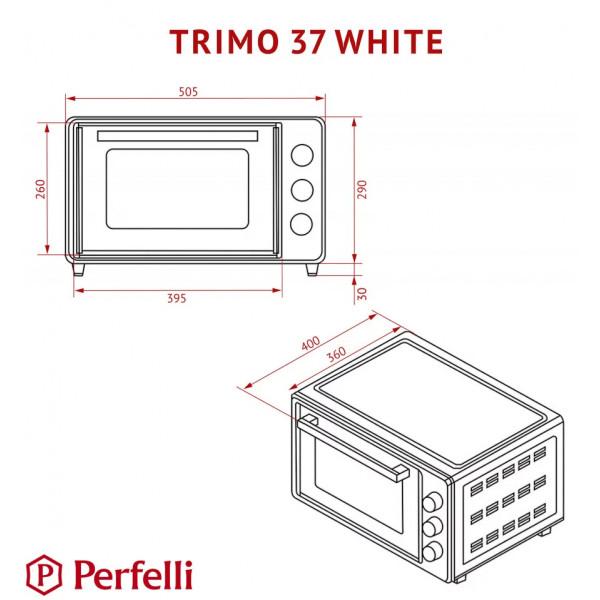 Фото - Піч електрична Perfelli TRIMO 37 WHITE
