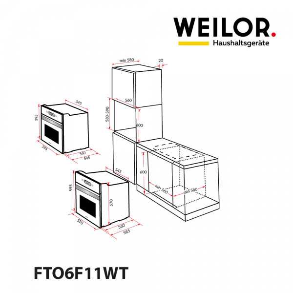 Фото - Духовой шкаф Weilor FTO6F11WT