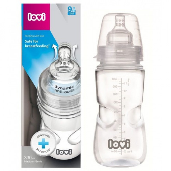 Фото - Пляшка для годування Lovi Medical + 330 мл. (BPA 0%) (export) (21/560)