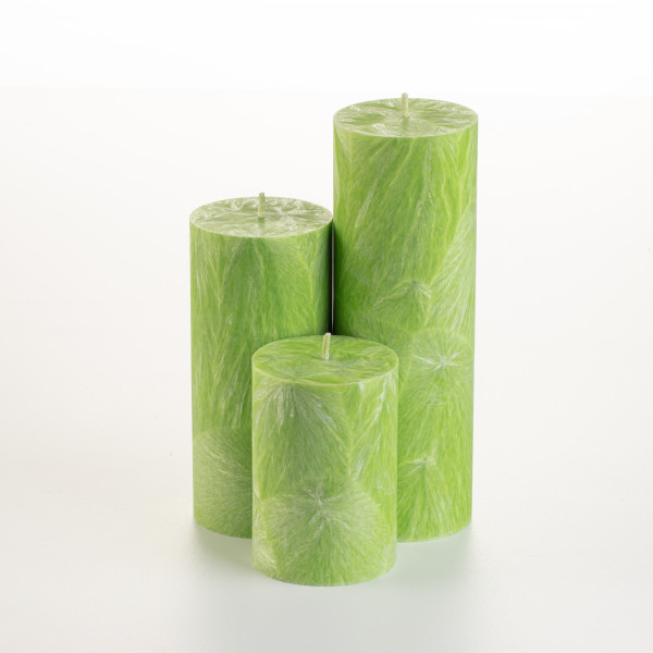 Фото - Свічка декоративна CandlesBio циліндр 70/100 мм Лайм (WP02 70/100)