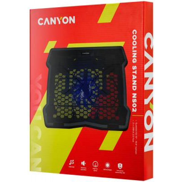 Фото - Підставка під ноутбук Canyon NS02 Cooling stand (CNE-HNS02)