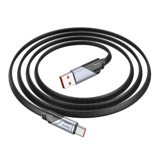 Фото - Кабель синхронізації даних HOCO U119 USB to Type-C 5A, 1.2m Black (6942007605007)
