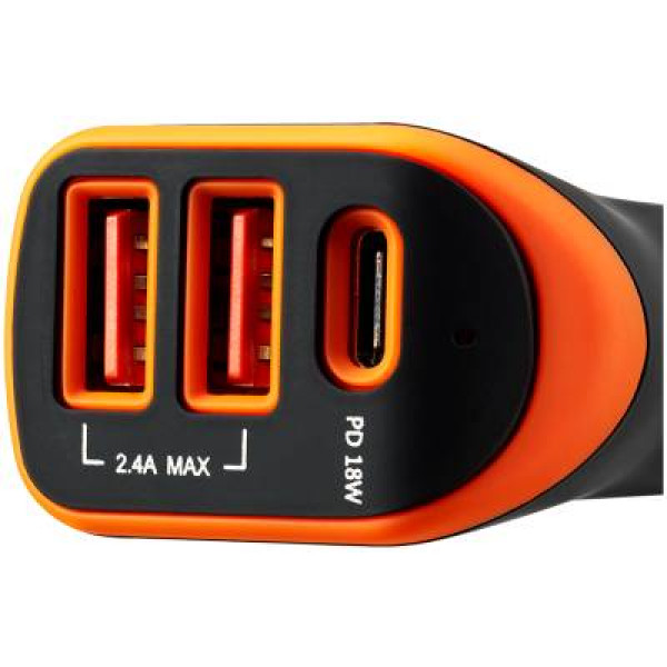 Фото - Автомобільний зарядний пристрій Canyon Universal 3xUSB (CNE-CCA08BO)