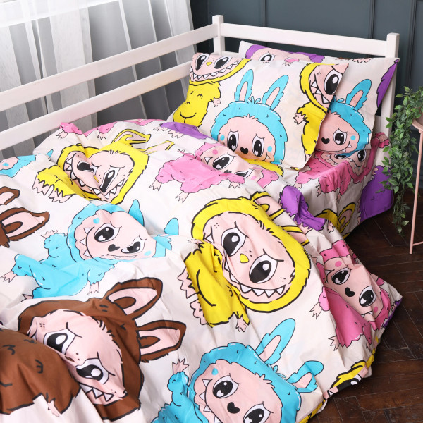 Фото - Комплект постельного белья MirSon 175х210 см Kids Time 17-0865 Labubu Бязь (2200012064764)