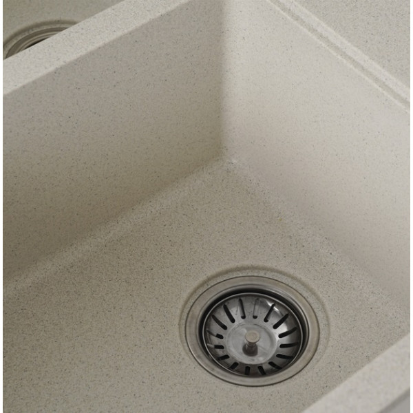 Фото - Мийка кухонна Platinum 7850 HARMONY матова Біла в крапку