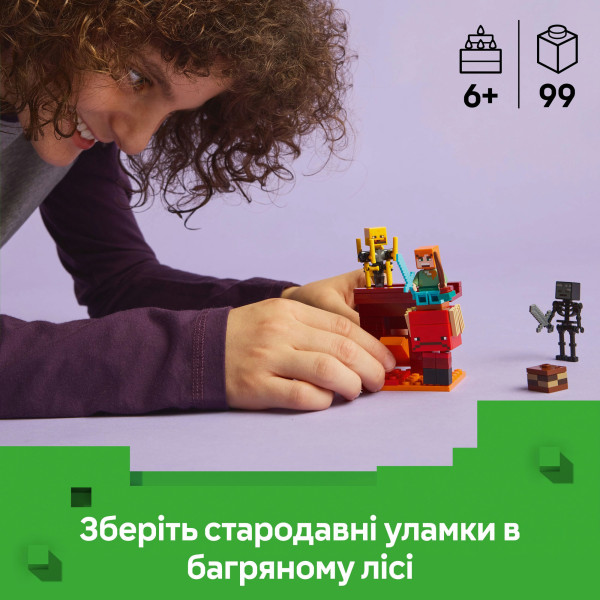Фото - Конструктор LEGO Minecraft Битва со скамьей в Незере (21266)