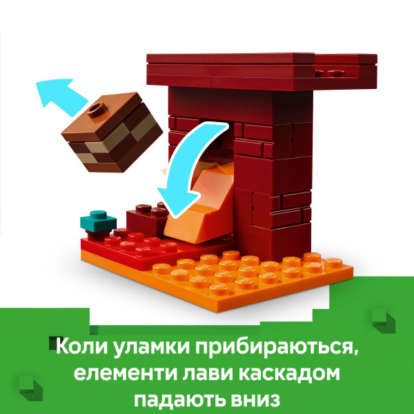 Фото - Конструктор LEGO Minecraft Битва со скамьей в Незере (21266)