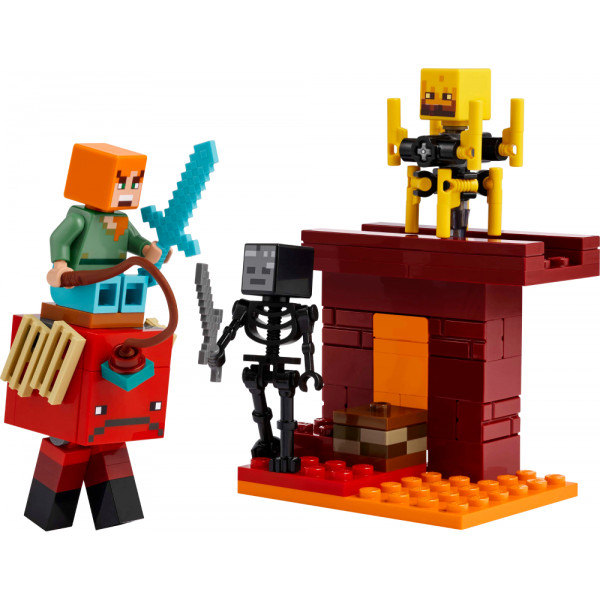 Фото - Конструктор LEGO Minecraft Битва со скамьей в Незере (21266)