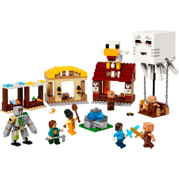 Фото - Конструктор LEGO Minecraft Напад на село з повітряною кулею Ґаст (21273)