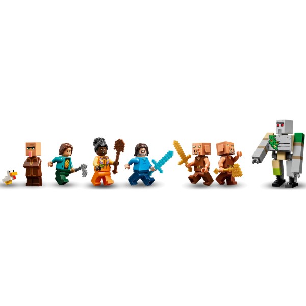 Фото - Конструктор LEGO Minecraft Напад на село з повітряною кулею Ґаст (21273)