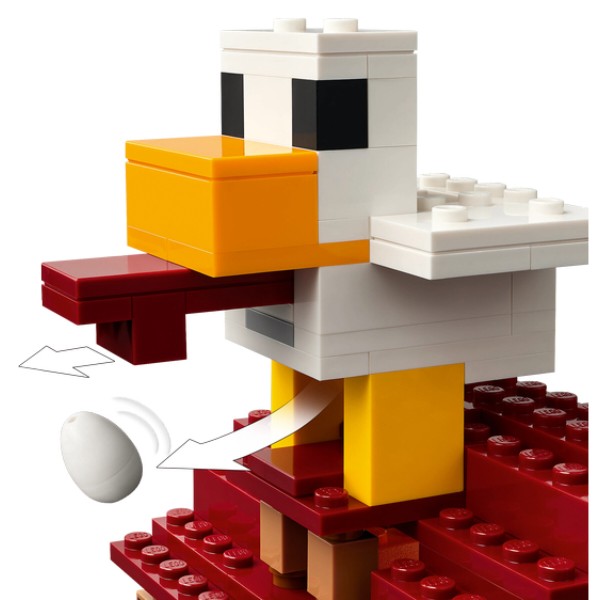 Фото - Конструктор LEGO Minecraft Напад на село з повітряною кулею Ґаст (21273)