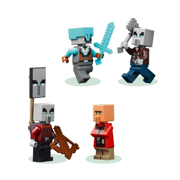 Фото - Конструктор LEGO Minecraft Аванпост разбойников и опустошитель (21278)