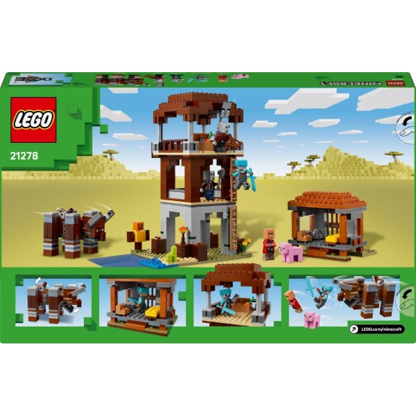 Фото - Конструктор LEGO Minecraft Аванпост разбойников и опустошитель (21278)