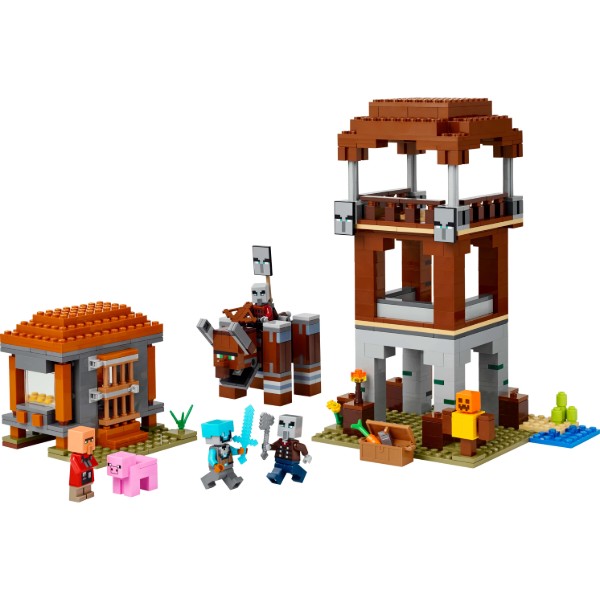 Фото - Конструктор LEGO Minecraft Аванпост разбойников и опустошитель (21278)