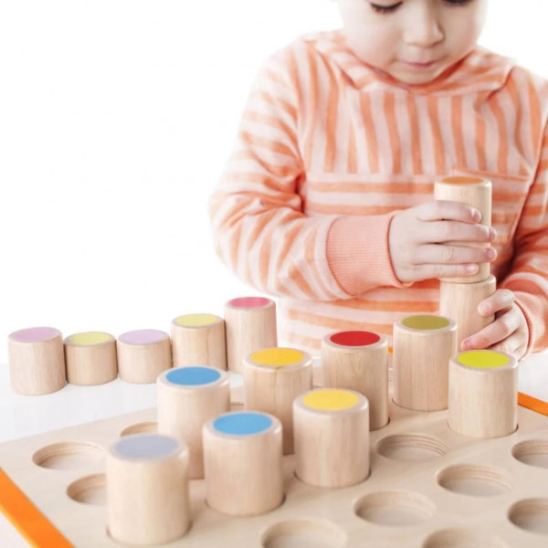 Фото - Сортер Guidecraft Manipulatives Кольорові циліндри (G6734)