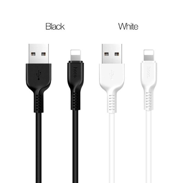 Фото - Кабель HOCO X20 USB to iP 2A 2m PVC TPE Black (6957531068860)