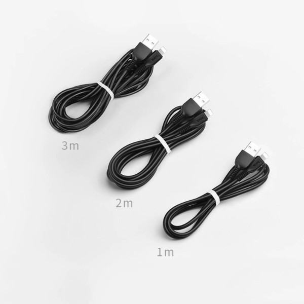 Фото - Кабель HOCO X20 USB to iP 2A 2m PVC TPE Black (6957531068860)