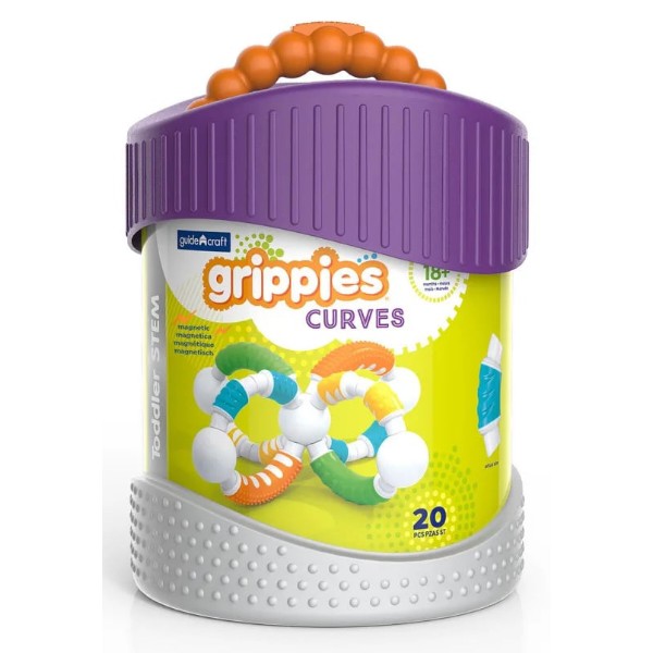 Фото - Магнитный конструктор Guidecraft Grippies Curves, 20 деталей (G8319)