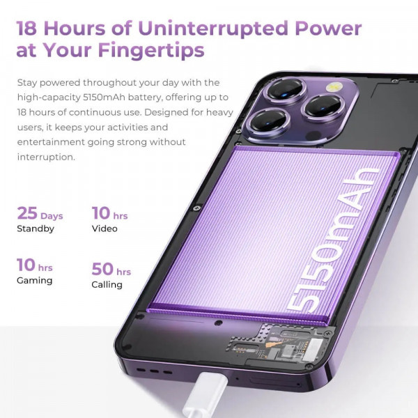 Фото - Смартфон OUKITEL P1 8/256GB Purple