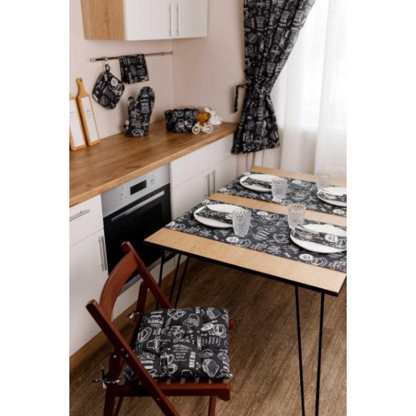 Фото - Подушка для стула Прованс Breakfast black 40х40 см (039483)