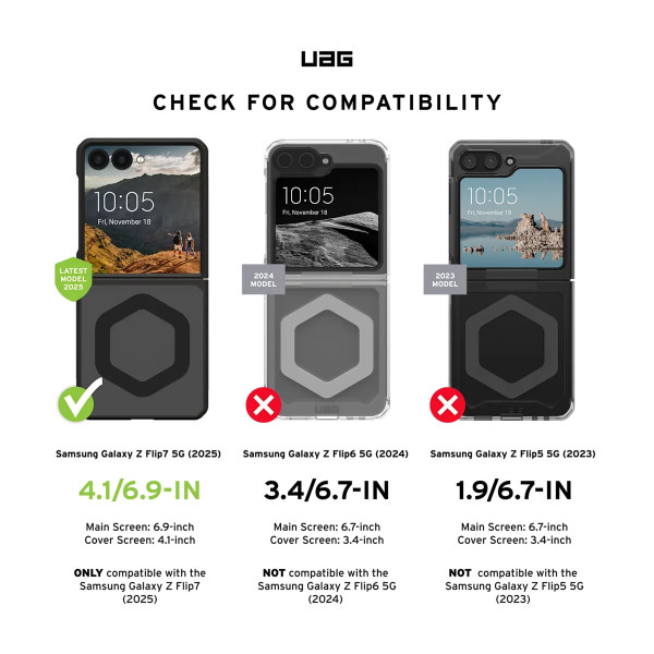 Фото - Чохол для смартфону UAG Samsung Galaxy Z Flip 7, Mouve with Magnet, Ash (214504113131)