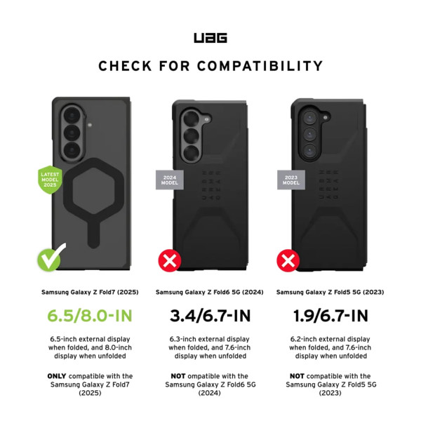 Фото - Чохол для смартфону UAG for Samsung Galaxy Z Fold 7 (214505114343)