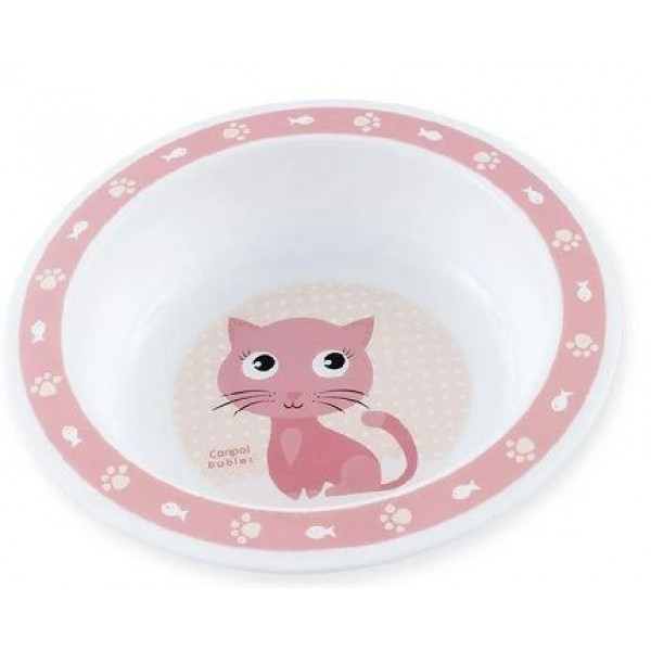 Фото - Набір дитячий Canpol babies пластиковий столовий Cute Animals, котик 5 пр. (4/401_pin)