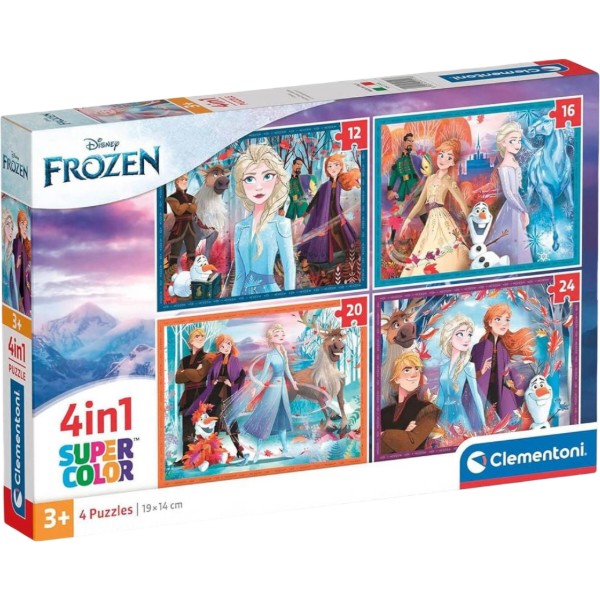 Фото - Пазлы (3-4 года) Clementoni 4 в 1 Frozen 12,16,20 та 24 эл. (21518)