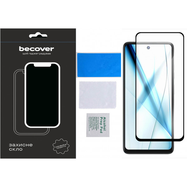 Фото - Захисне скло для смартфону BeCover Tecno Spark 20 Pro (KJ6) Black (710653)