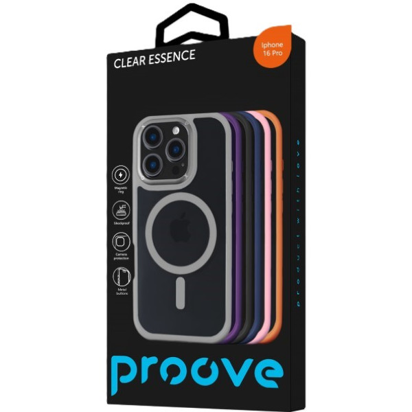 Фото - Чехол для смартфона Proove Clear Essence Case with Magnetic Ring iPhone 16 Pro orange (PCCEIP16P010)