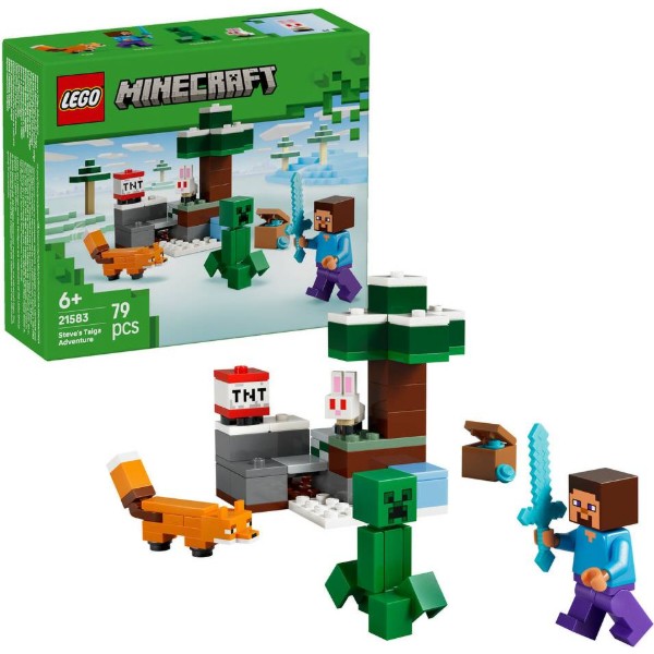 Фото - Конструктор LEGO Minecraft Приключения Стива в тайге (21583)