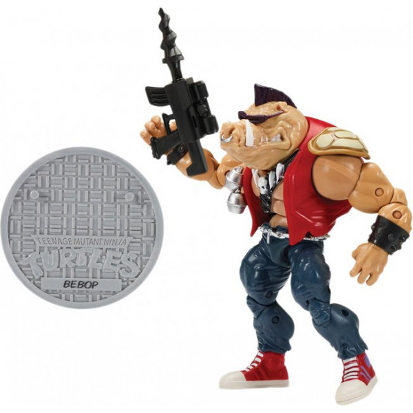 Фото - Коллекционные фигурки набор TMNT Микеланджело против Бибопа (34 точки артикуляции, 15 cm) (81277)