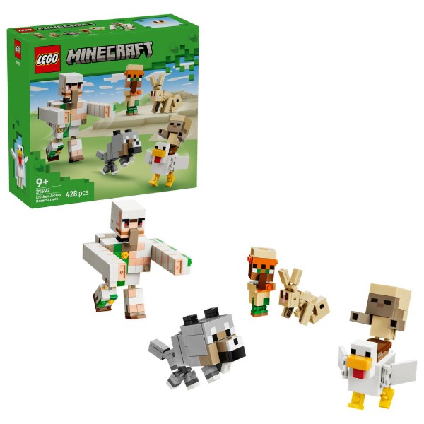 Фото - Конструктор LEGO  Minecraft Курячий Жокей: атака в пустелі (21592)