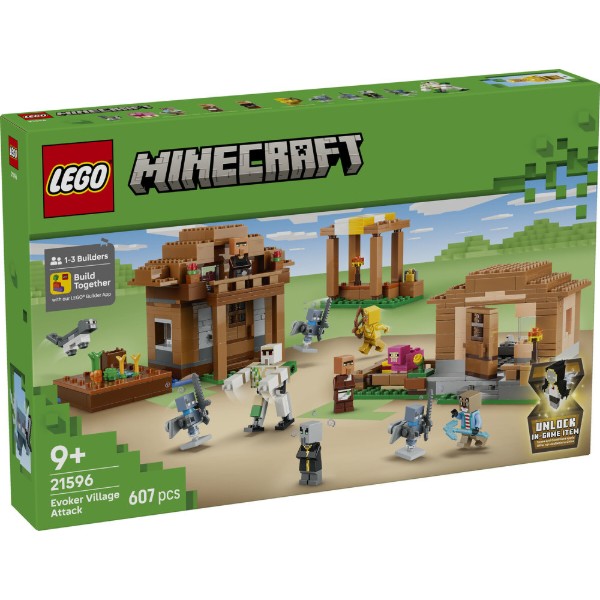 Фото - Конструктор LEGO Minecraft Нападение заклинателя на деревню (21596)