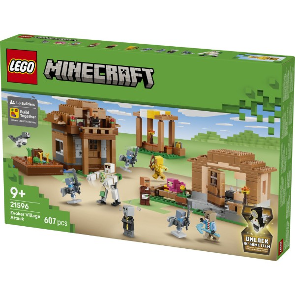Фото - Конструктор LEGO Minecraft Нападение заклинателя на деревню (21596)