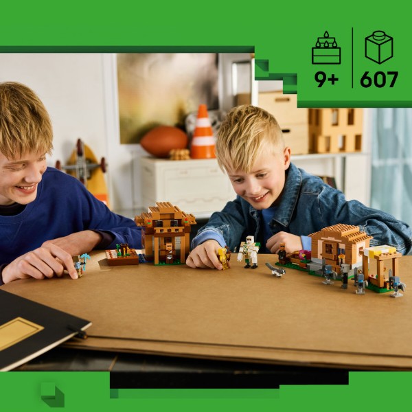 Фото - Конструктор LEGO Minecraft Нападение заклинателя на деревню (21596)