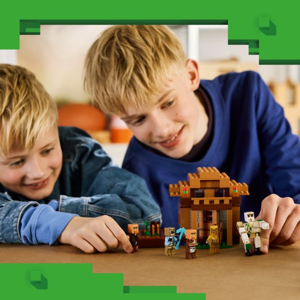 Фото - Конструктор LEGO Minecraft Нападение заклинателя на деревню (21596)