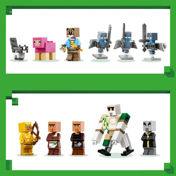 Фото - Конструктор LEGO Minecraft Нападение заклинателя на деревню (21596)