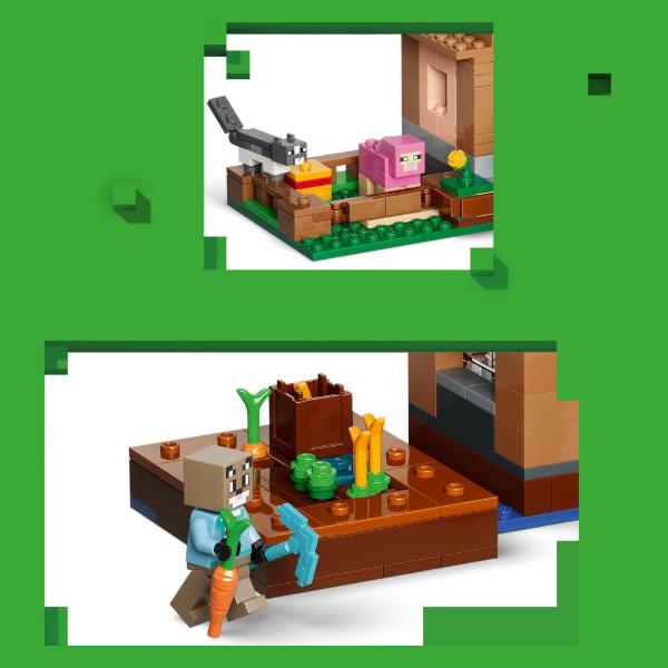Фото - Конструктор LEGO Minecraft Нападение заклинателя на деревню (21596)