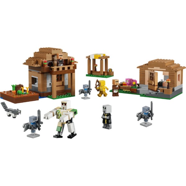 Фото - Конструктор LEGO Minecraft Нападение заклинателя на деревню (21596)