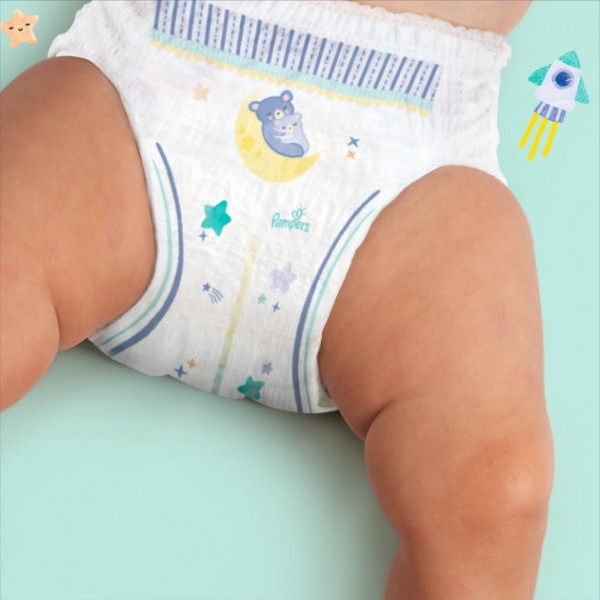 Фото - Одноразові підгузки-трусики Pampers Night Pants Розмір 5 (12-17) (8006540234730)