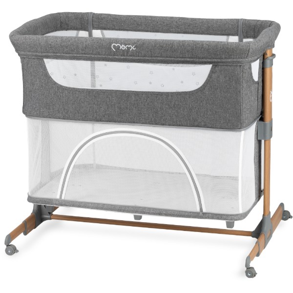 Фото - Ліжечко дитяче прямокутне MoMi SMART BED 4in1 Gray