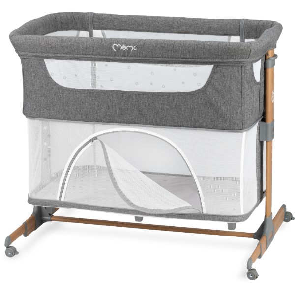 Фото - Ліжечко дитяче прямокутне MoMi SMART BED 4in1 Gray
