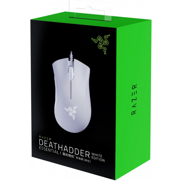 Фото - Миша дротова ігрова Razer Death Adder Essential White (RZ01-03850200-R3M1)
