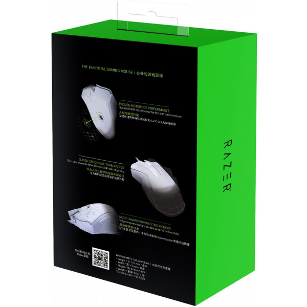 Фото - Миша дротова ігрова Razer Death Adder Essential White (RZ01-03850200-R3M1)