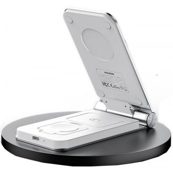 Фото - Бездротовий зарядний пристрій Maxco 3in1 15W Folding Wireless Charger (MW08)