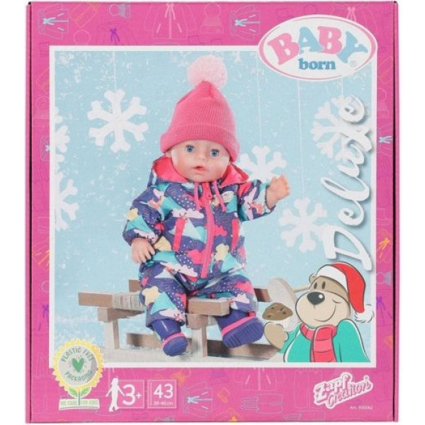 Фото - Одежда для пупса Zapf Набор одежды для куклы BABY Born серии Deluxe - Снежная зима, на 43 см. (830062)