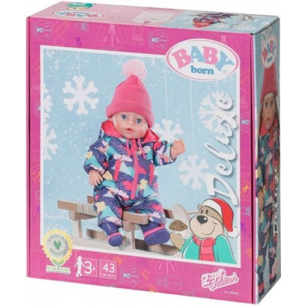 Фото - Одежда для пупса Zapf Набор одежды для куклы BABY Born серии Deluxe - Снежная зима, на 43 см. (830062)